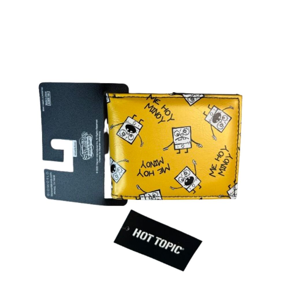 SpongeBob NWT Me Hoy Minoy  Hot Topic Bioworld Yellow Cartoon Meme Wallet
